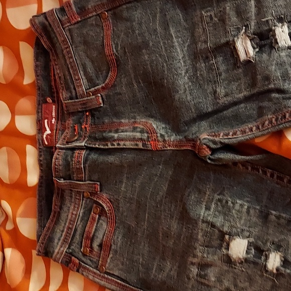 ๐2/$25 or 4/$40 Miss Vigoss Jeans size 7/8 Red Thread Design Excellent cond - Picture 2 of 6